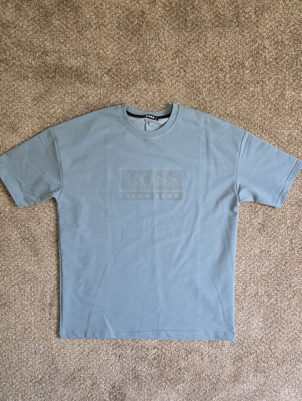 Boss Light Blue Logo Crew Neck T-Shirt
